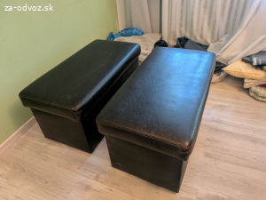 2 koženkové taburetky