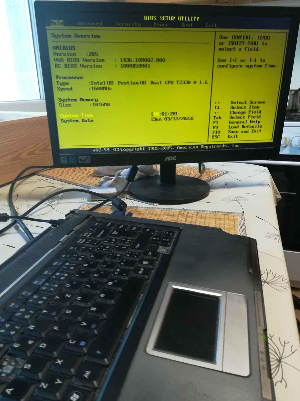 Asus F3L na suciastky
