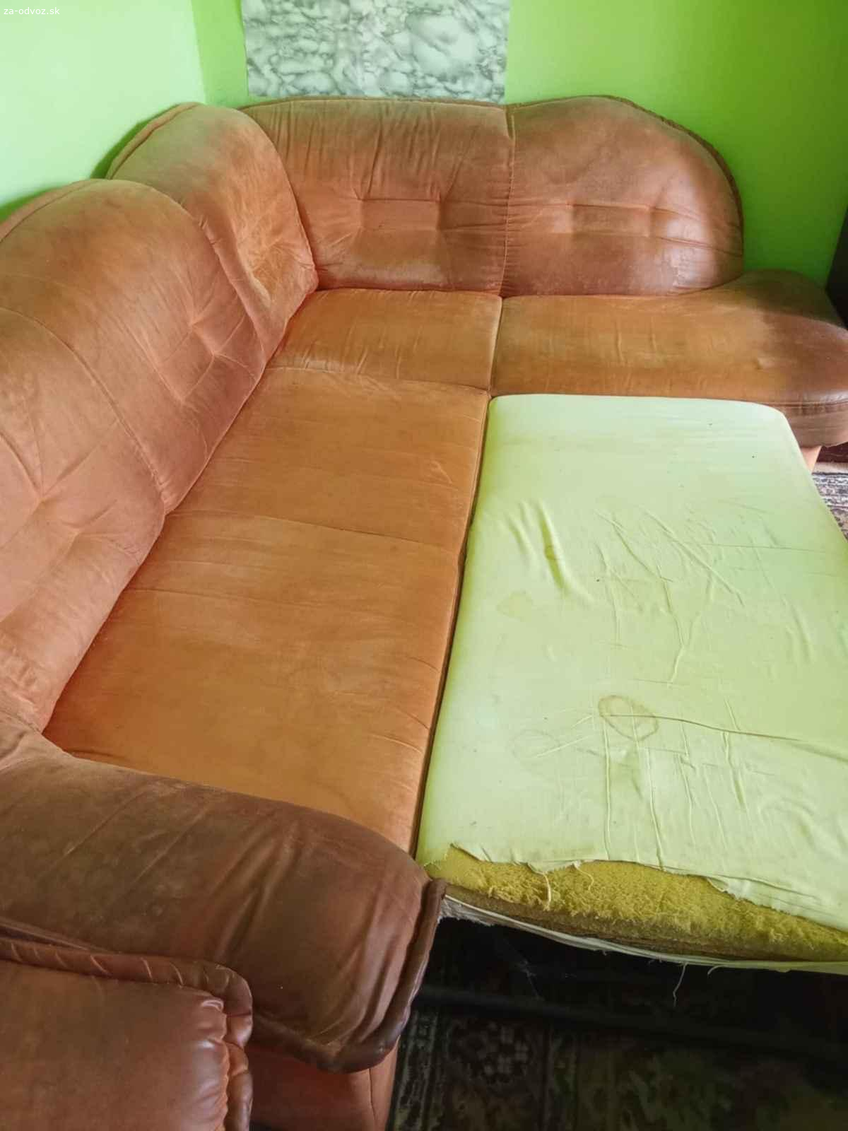 Darujem gauč s fotelkou za odvoz