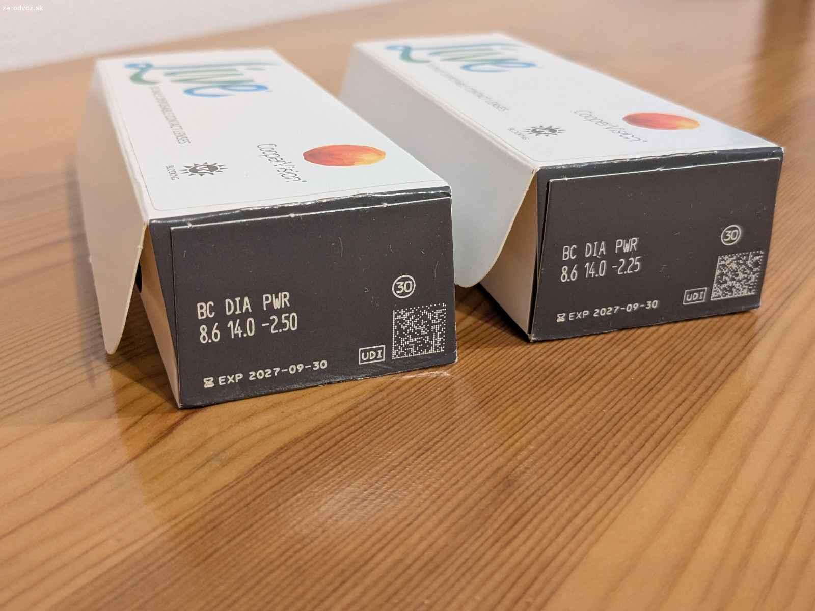 Darujem jednodňové kontaktné šošovky