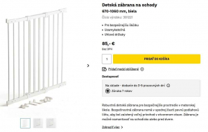 Darujem zábranu na schody