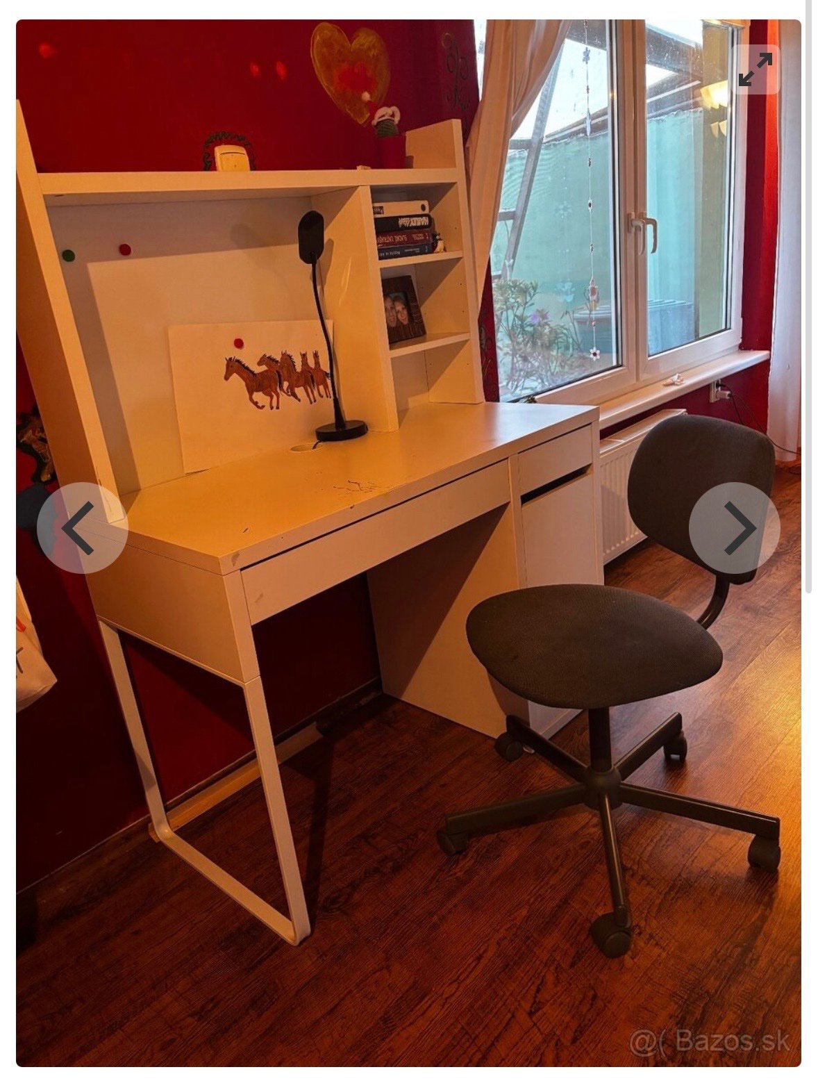 IKEA datsky pisaci stol. Detsky pisaci stol + stolicka. Stol je z vrchu popisany a mierne poškodeny (vid na fotke)
Vyzdvihnutie Pusté Úľany