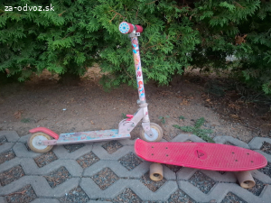 Kolobežka a skateboard