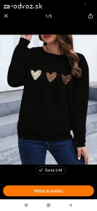 Pulovr s potiskem srdcí, pohodlý