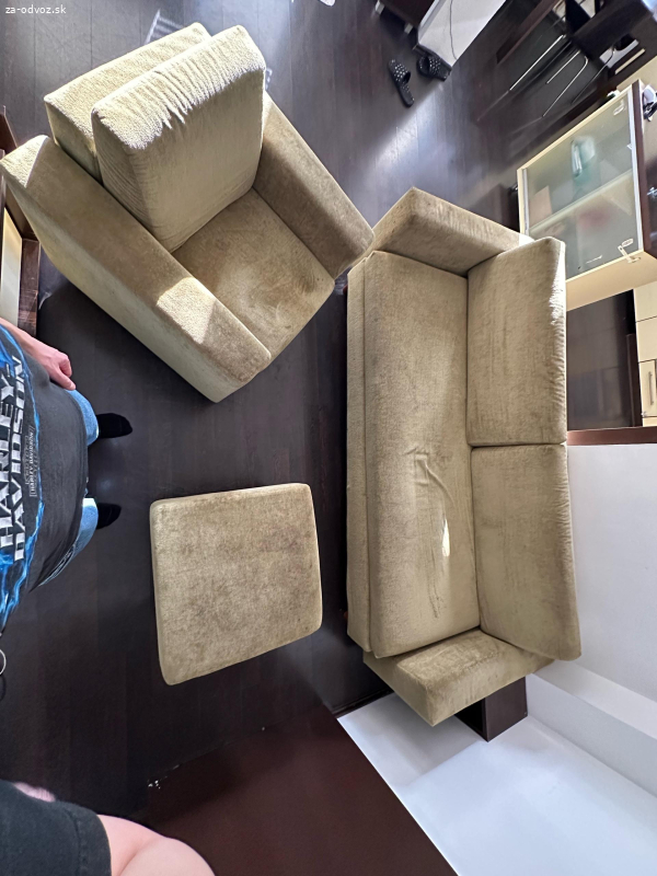 Set Gauč Kreslo Taburetka