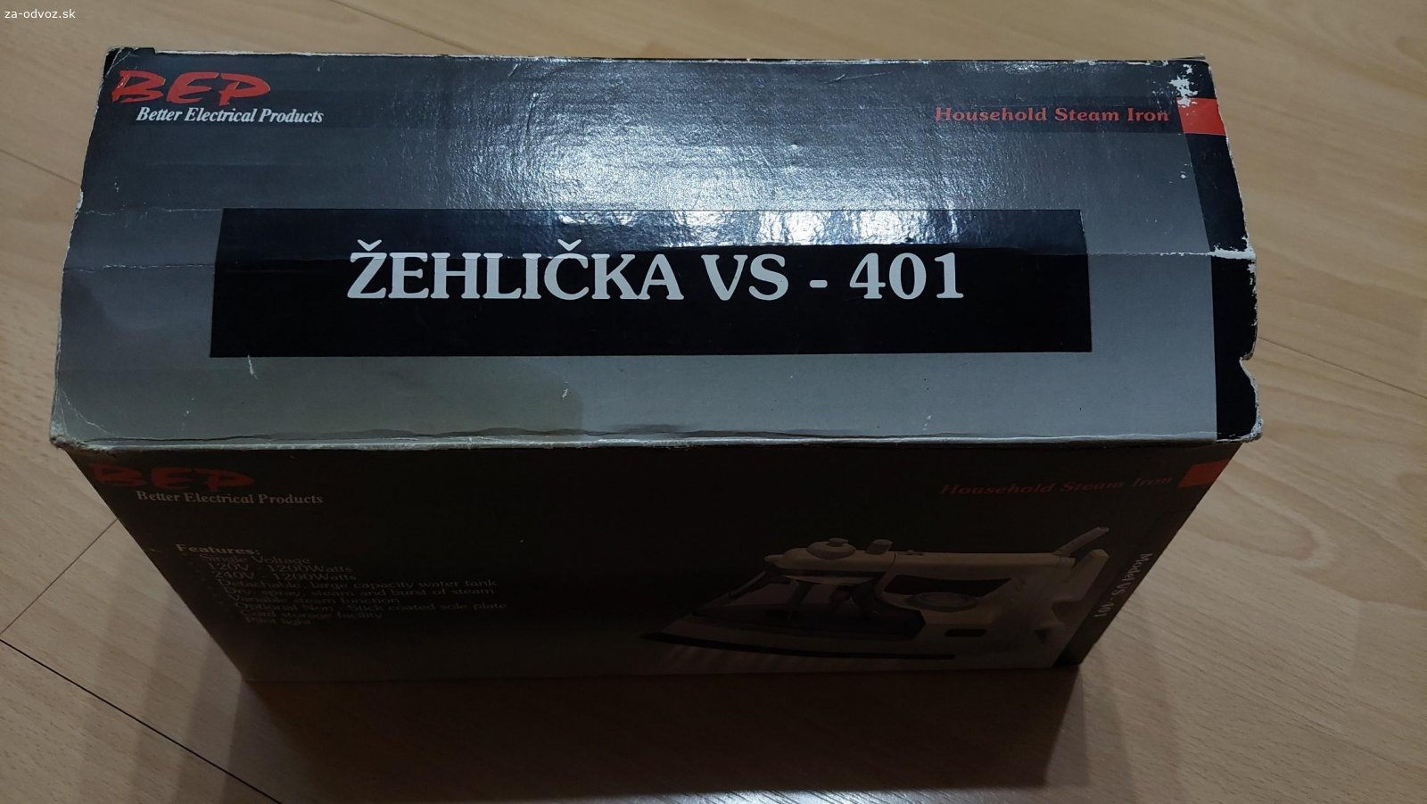 staršia naparovacia žehlička