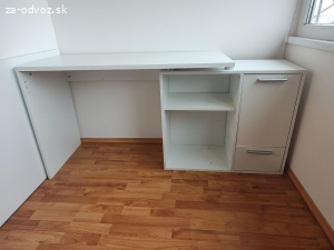 Stolík so skrinkou biely