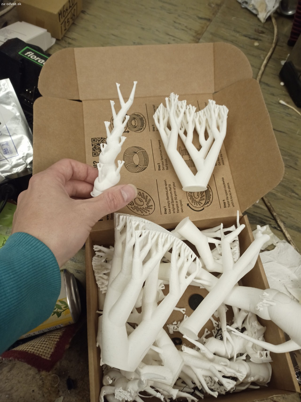 stromove podpory z 3D tlače